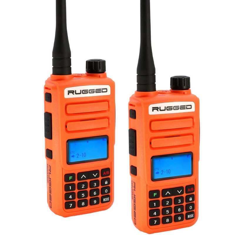 Rugged Radios — Rugged Radios 2 PACK - Rugged GMR2 PLUS - GMRS / FRS Two Way Handheld Radios Safety Orange