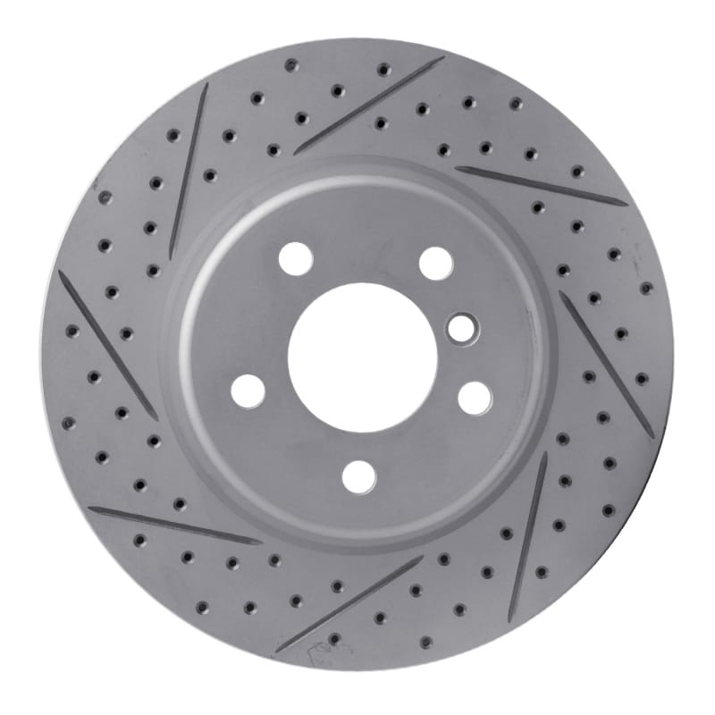 R1 Concepts — R1 11-16 BMW 528I Front Right Drilled & Slotted Geo-Carbon Rotor