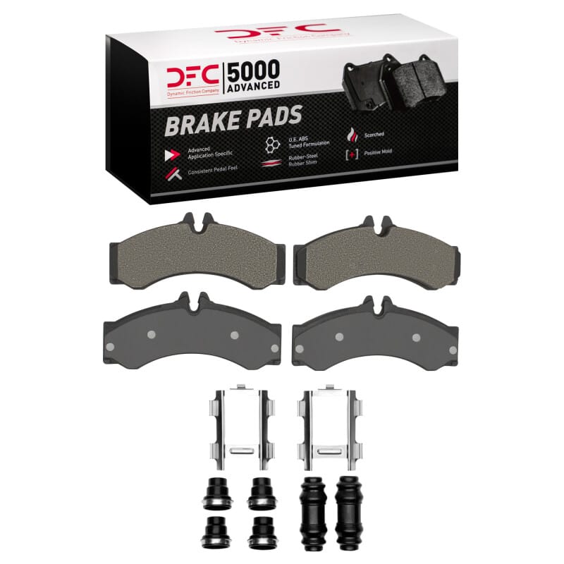 DFC — DFC 02-06 Dodge Sprinter 3500 Rear/Front 5000 Advanced Semi Metallic Brake Pads and Hardware Kit