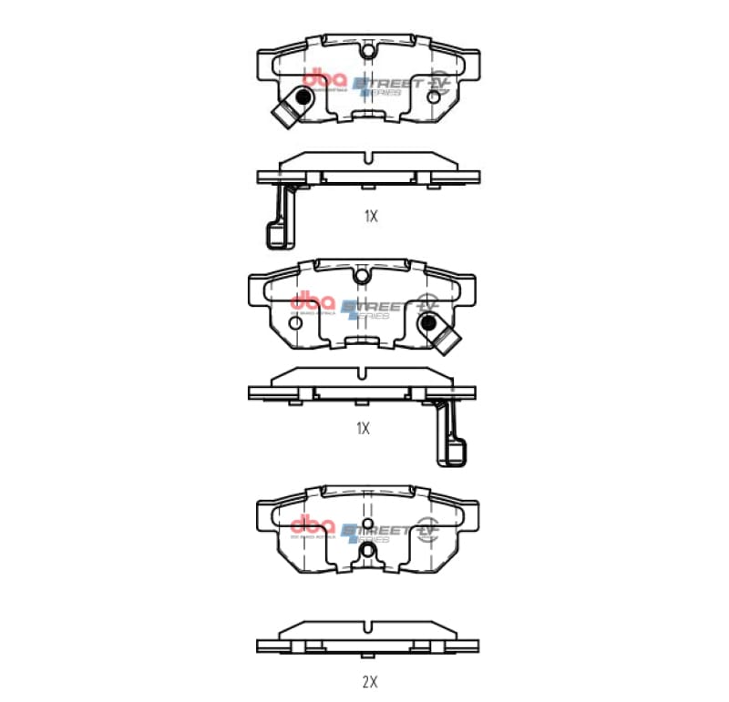 DBA — DBA 90-01 Acura Integra Rear SSEV Street Series Brake Pads
Brake Pad