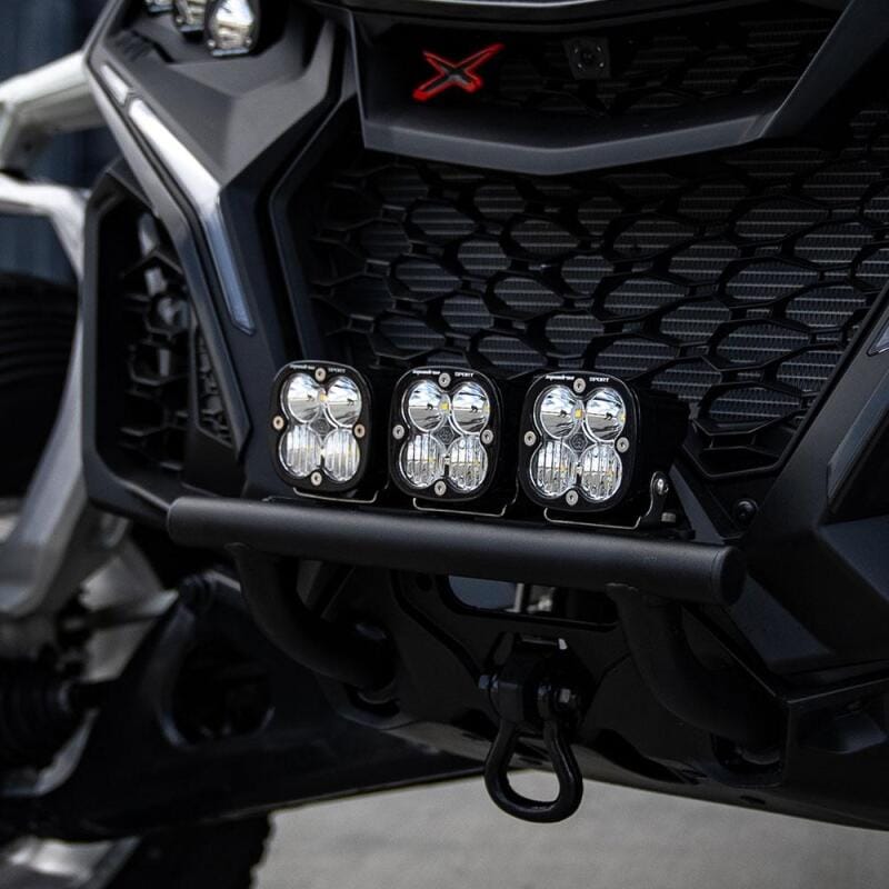 Baja Designs — Baja Designs 2024+ Can-Am Maverick R Squadron Sport Push Bar Bumper Kit - Clear