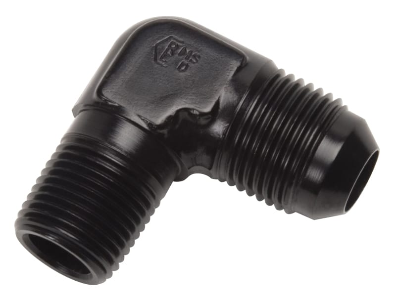 Russell — Russell Performance -12 AN to 1/2in NPT 90 Degree Flare to Pipe Adapter (Black)
Adapter Fitting