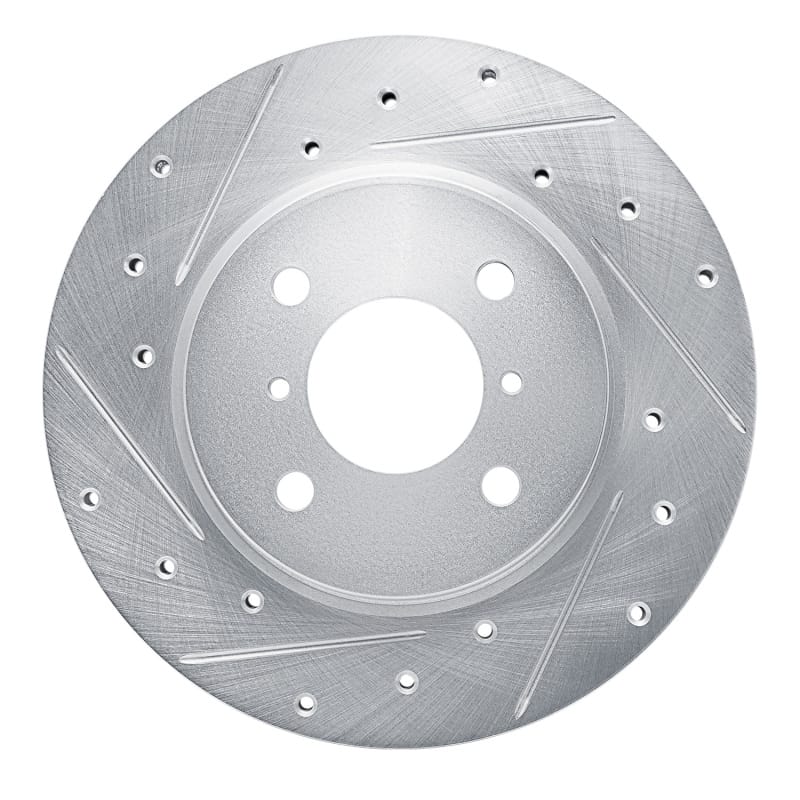 R1 Concepts — R1 16-23 Suzuki CIAZ (Mexico) Front Left Drilled & Slotted Silver Brake Rotor
