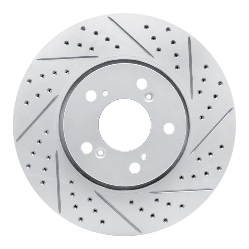 R1 Concepts — R1 14-20 Acura Rlx Front Right Drilled & Slotted Geo-Carbon Rotor