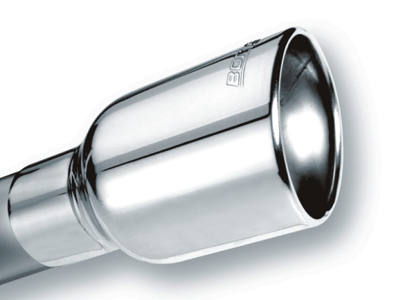 Borla — Borla Universal Polished Tip Single Oval Rolled Angle-Cut w/Clamp (inlet 2 1/2in. Outlet 4 1/4 x 3 1
ExhstTailPipeTip
Tip - Oval