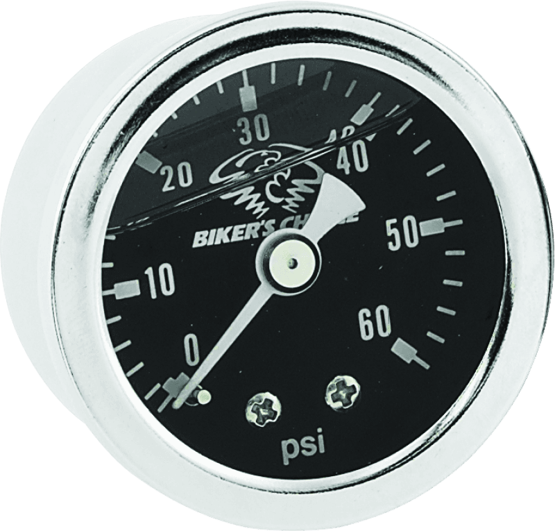 Bikers Choice — Bikers Choice Black Face Liquid Filled Oil Pressure Gauge 0-60 Psi 1/8 NPT