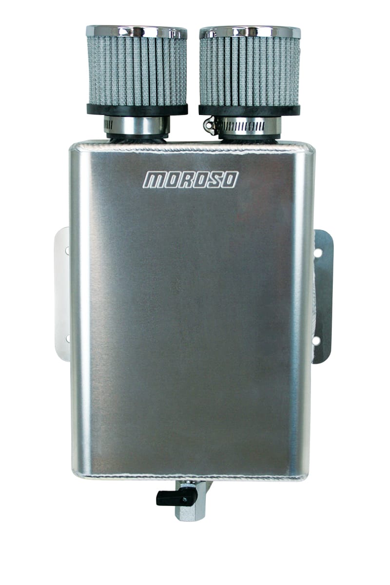 Moroso — Moroso Breather Tank/Catch Can -16An Inlet - Two Breathers - Aluminum