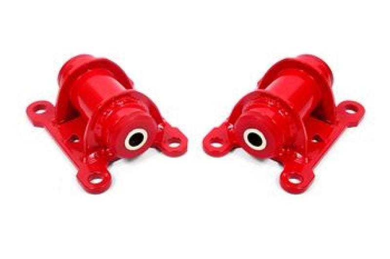BMR Suspension — BMR 98-02 Chevrolet Camaro Motor Mount Kit (Steel) w/ Poly Bushings - Red