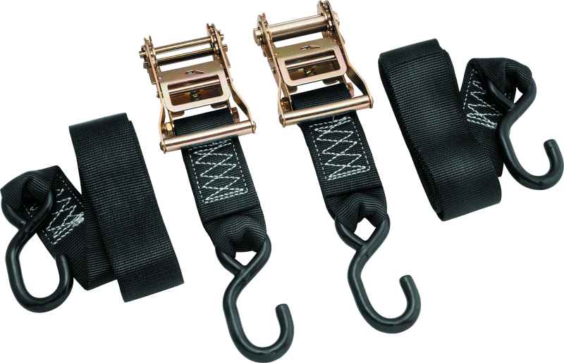BikeMaster — BikeMaster 2x84in Ratchet Tiedown Pair - Black
