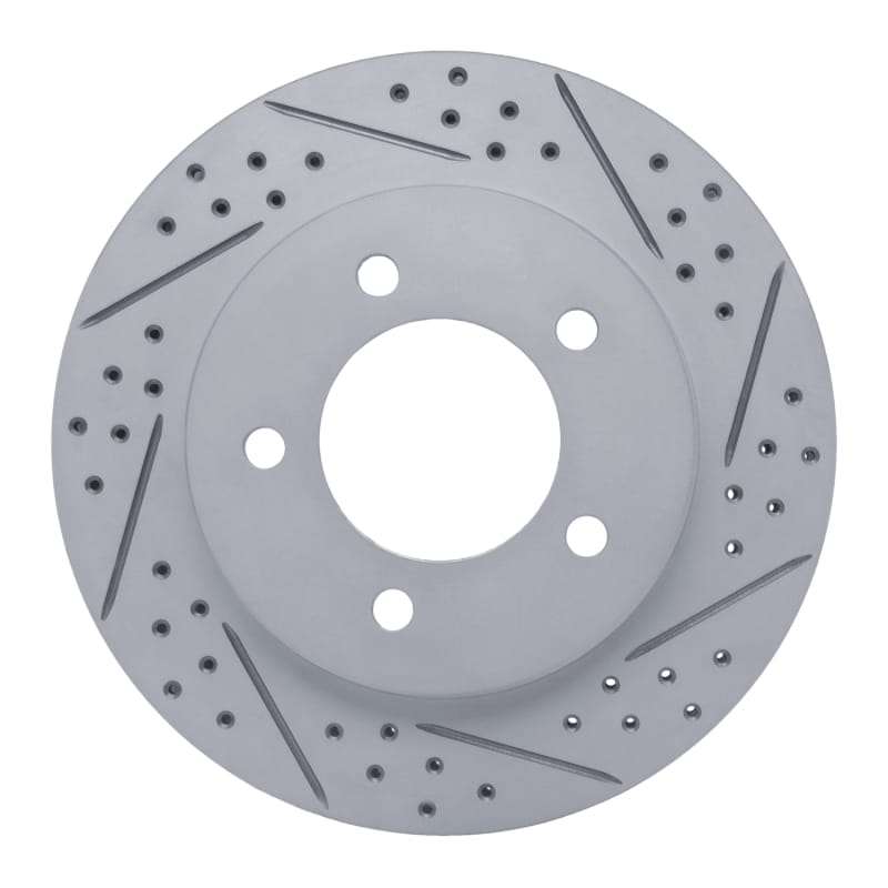 R1 Concepts — R1 97-02 Ford Expedition Front Right Drilled & Slotted Geo-Carbon Rotor
