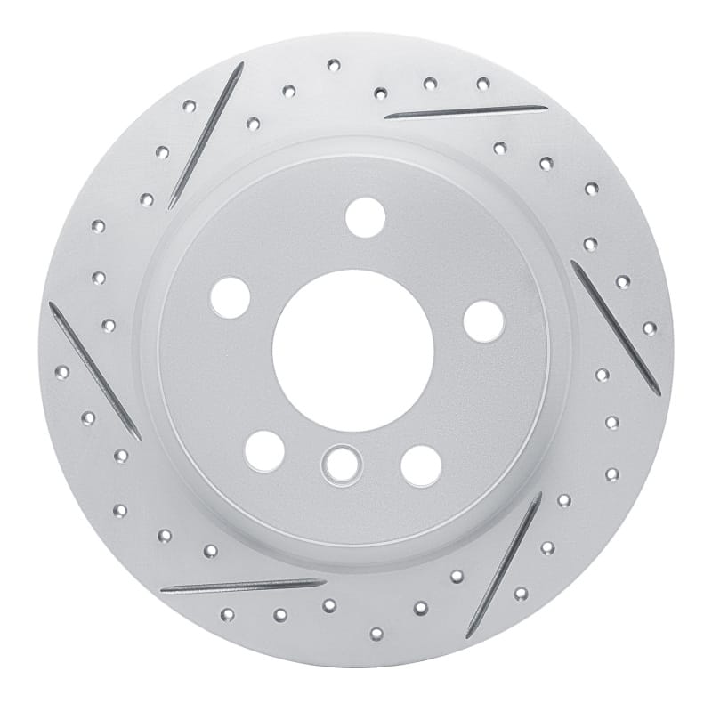 R1 Concepts — R1 14-25 BMW I3 Rear Left Drilled & Slotted Geo-Carbon Rotor