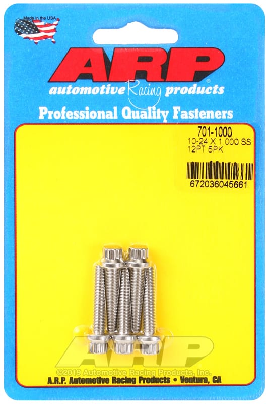 ARP — ARP 10-24 RH Thread x 1.000in UHL 12pt Stainless 300 (5/pkg)