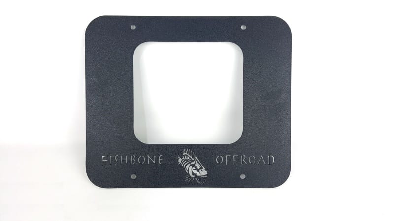 Fishbone Offroad — Fishbone Offroad 97-06 Jeep Wrangler TJ Tailgate Plate - Black Textured Powdercoat Aluminum