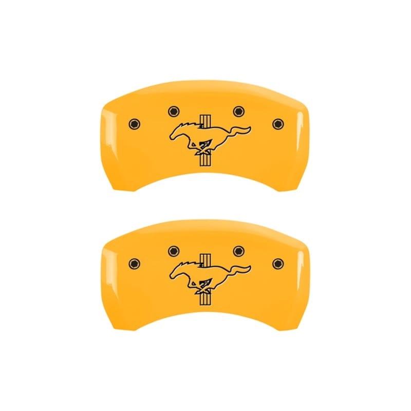 MGP — MGP Rear set 2 Caliper Covers Engraved Rear 2015/Bar & Pony Yellow finish black ch
Caliper Covers