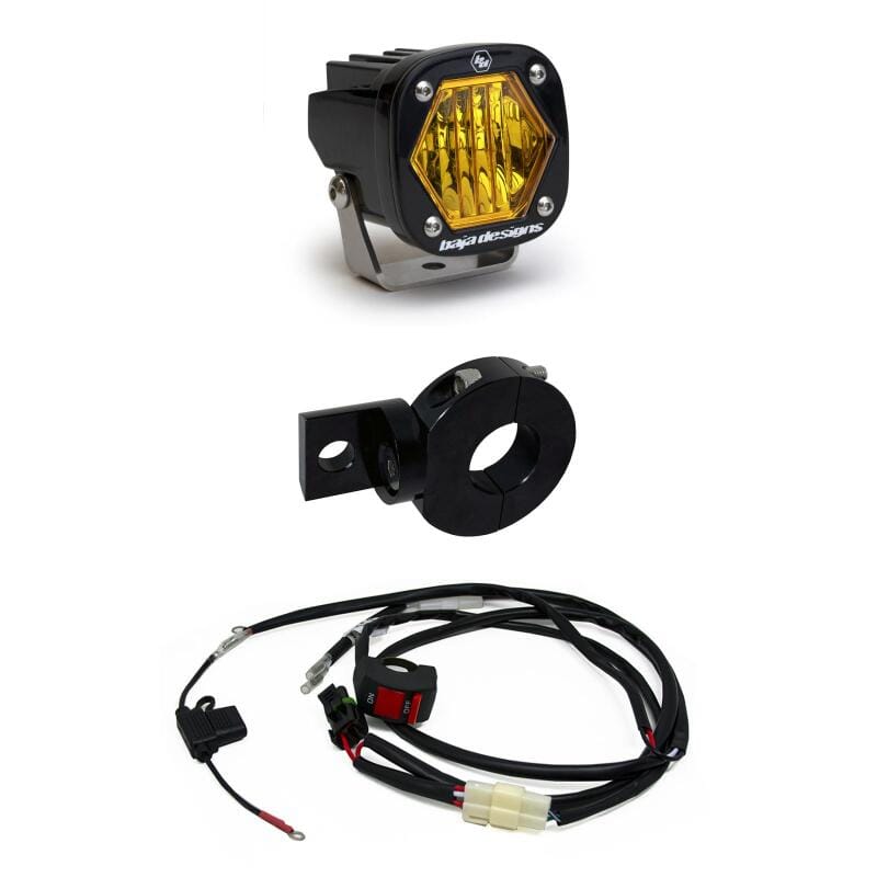 Baja Designs — Baja Designs S1 Wide Cornering Electric Start Pit Bike LED Light - Amber