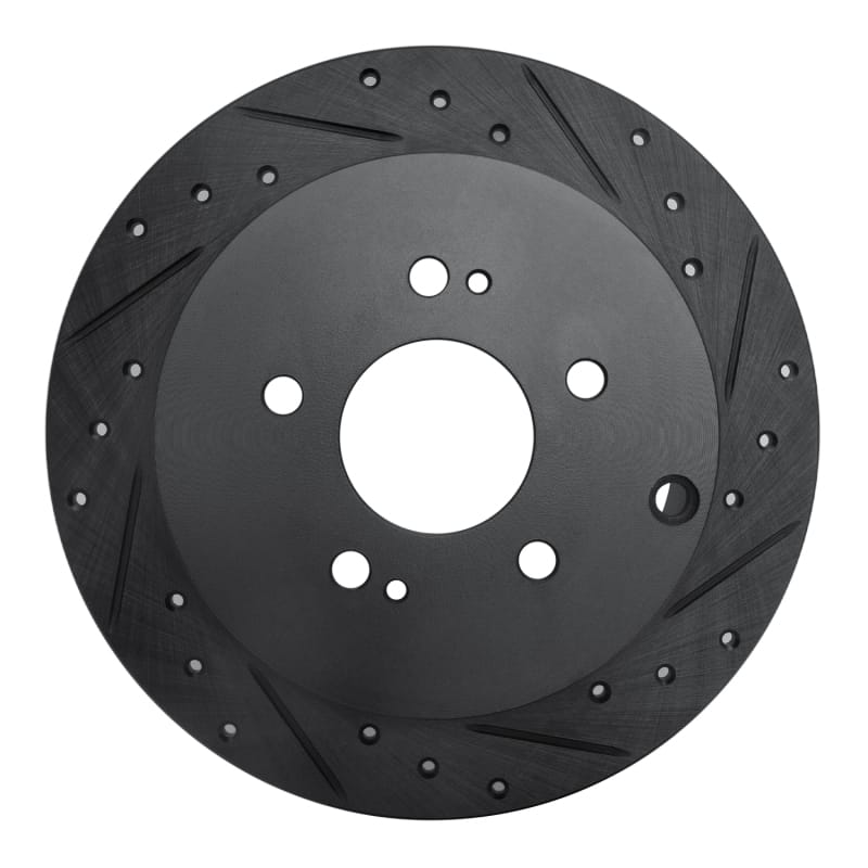 R1 Concepts — R1 04-11 Mitsubishi Endeavor Rear Right Drilled & Slotted Black Brake Rotor
R1 Brake Rotor Drill