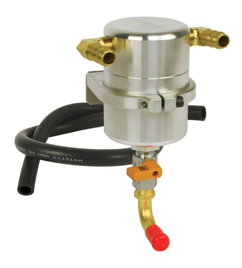 Moroso — Moroso 08-15 Mitsubishi Evo 10 Air/Oil Separator Catch Can - Billet Aluminum