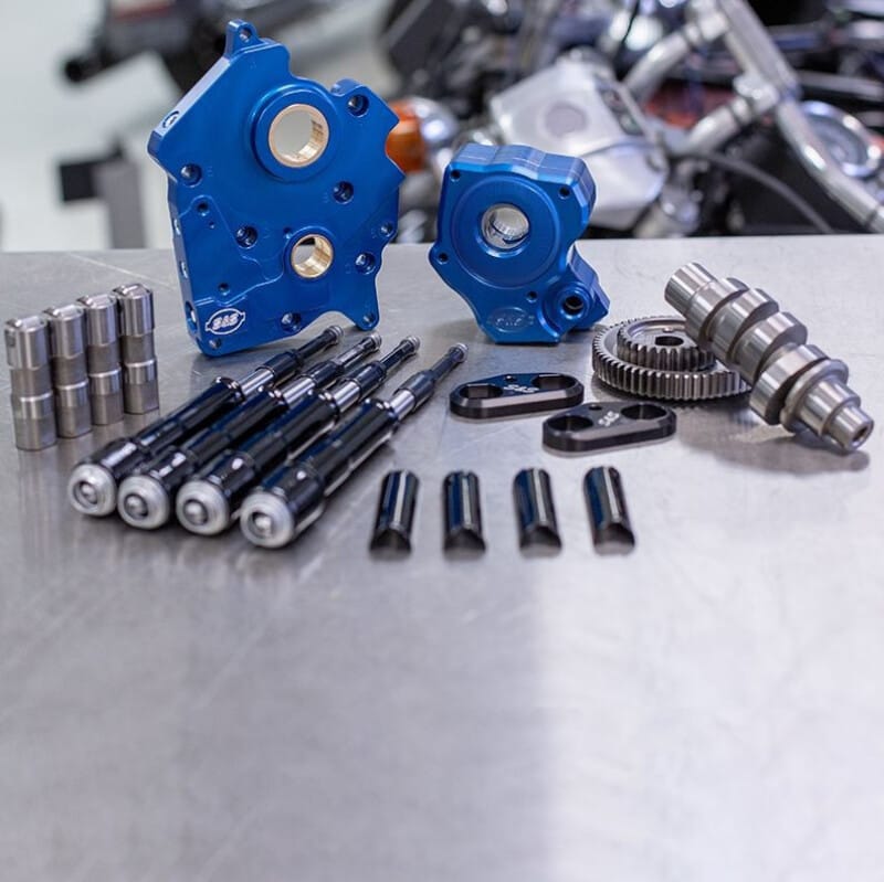 S&S Cycle — S&S Cycle 2017+ M8 Models Gear Drive 475G Cam Chest Kit w/ Blk Pushrod Tubes - WC - Incl. VVT