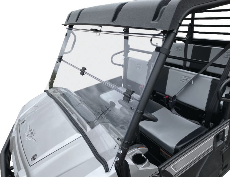 QuadBoss — QuadBoss 16-22 Kawasaki KAF820 Mule Pro-DX Windbreak Folding Windshield