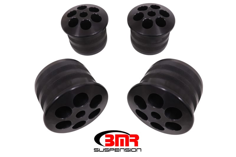 BMR Suspension — BMR 08-18 Dodge Challenger Aluminum Rear Cradle Bushings Kit - Black Anodized