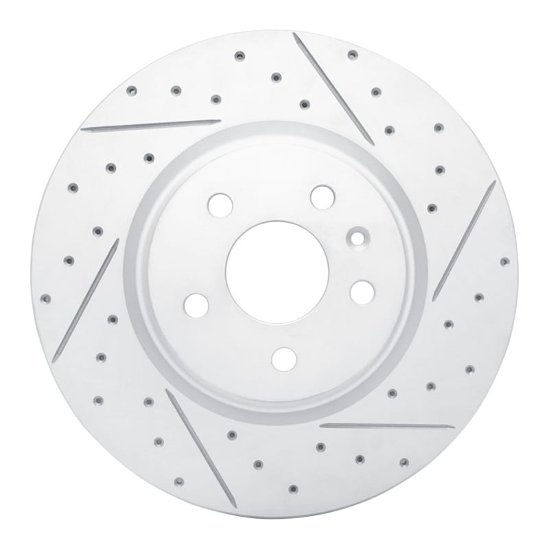 R1 Concepts — R1 12-21 Tesla Model X Front Right Drilled & Slotted Geo-Carbon Rotor