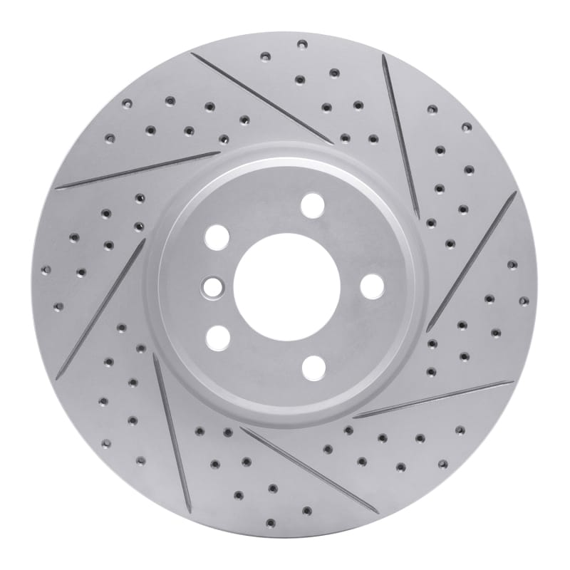 R1 Concepts — R1 08-19 BMW X5 Front Right Drilled & Slotted Geo-Carbon Rotor