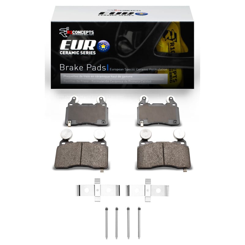 R1 Concepts — R1 10-15 Chevrolet Camaro Front Euro Ceramic Pads & Hardware Kit
R1 Euro Ceramic Pads