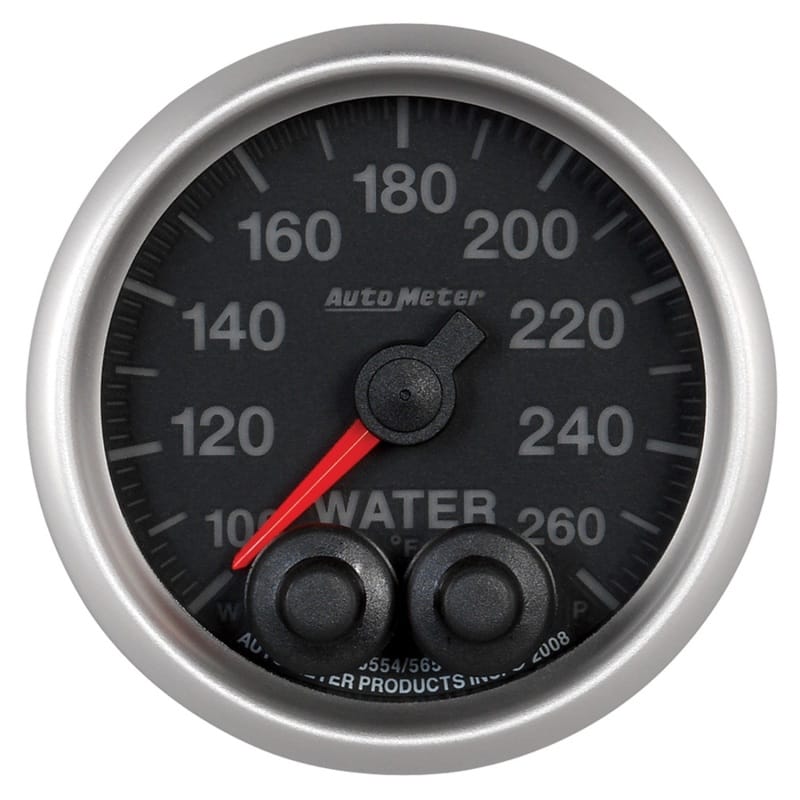 AutoMeter — Autometer Elite 52mm 100-260 Degrees F Water Temperature Peak and Warn Gauge w/ Electronic Control
GA 2" WTEMP 260F ELI
