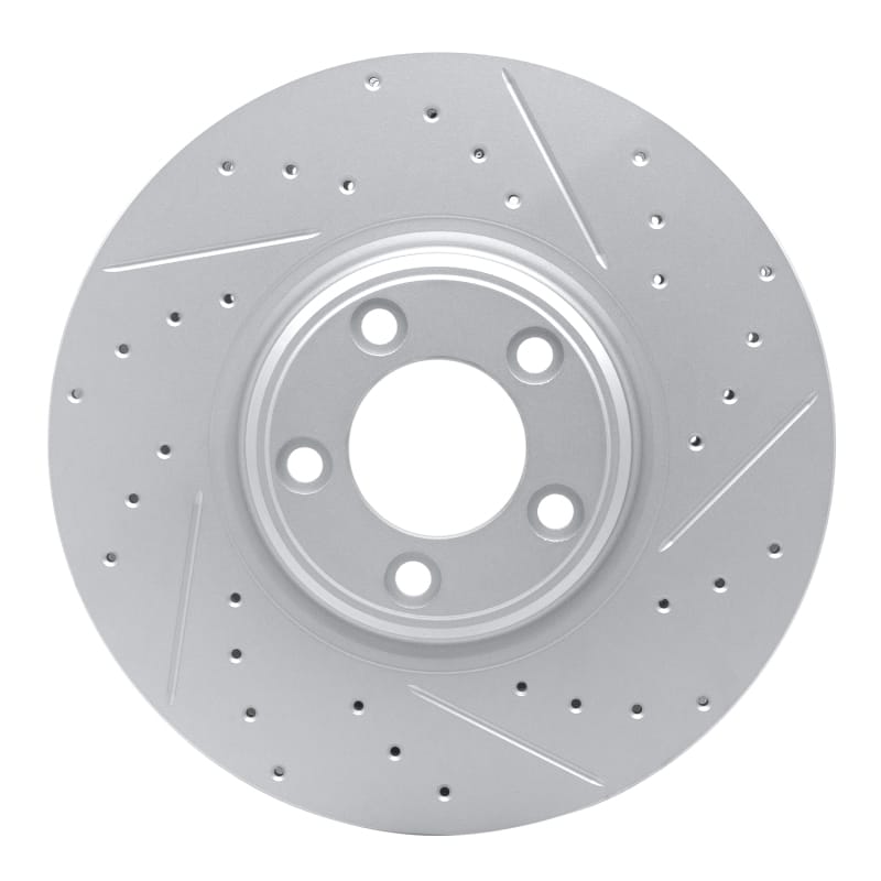 R1 Concepts — R1 03-05 Jaguar Xj8 Front Left Drilled & Slotted Geo-Carbon Rotor