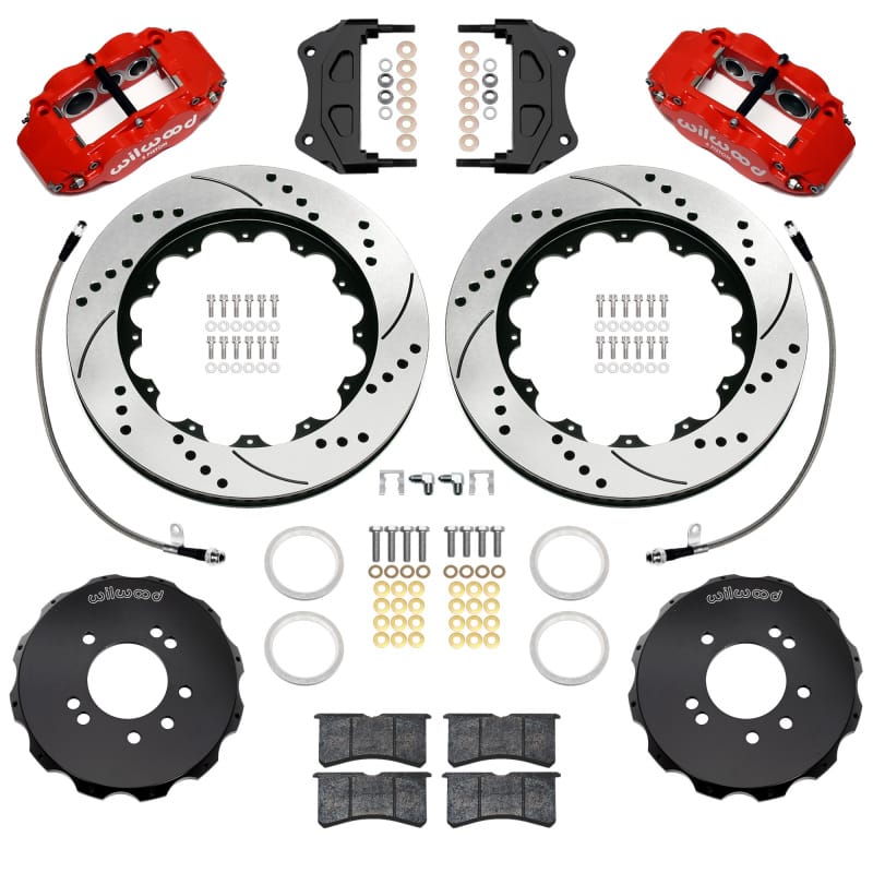 Wilwood — Wilwood 89-98 Nissan 240SX/89-94 Skyline/90-96 300ZX Superlite 6R Front BBK w/ 14in D/S Rotors - Red