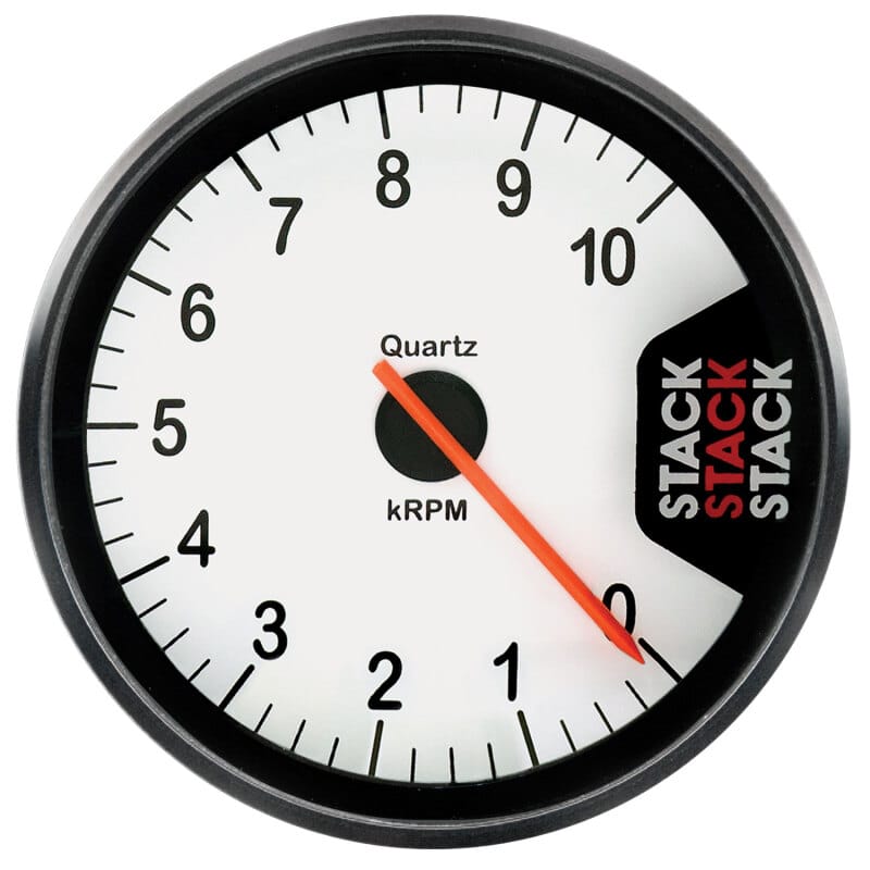 AutoMeter — Autometer Stack Clubman Tachometer 80mm 0-10K RPM - White
Tach Club Wht 10kRPM