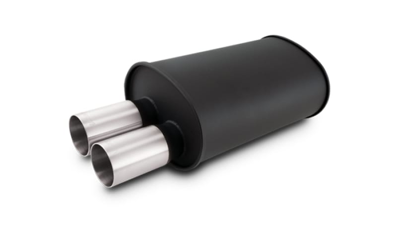 Vibrant — Vibrant Streetpower Flat Blk Muffler 9.5x6.75x15in Body 2.5in In ID 3in Tip OD w/Dual Straight Tips
2.5"FlatBlkMfDualOut
Muffler