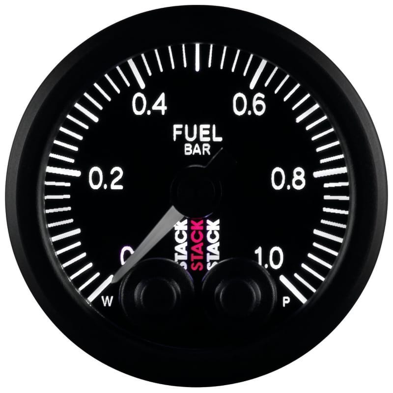 AutoMeter — Autometer Stack 52mm 0-1 Bar M10 Male Pro-Control Fuel Pressure Gauge - Black
Ga FuelP PC Blk 1Bar