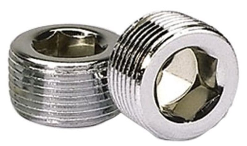 Moroso — Moroso Chrome Plated Pipe Plugs - 3/4in NPT Thread - 2 Pack