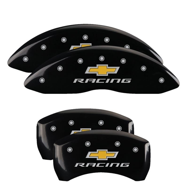 MGP — MGP 4 Caliper Covers Engraved Front & Rear Chevy racing Black finish silver ch
Caliper Covers