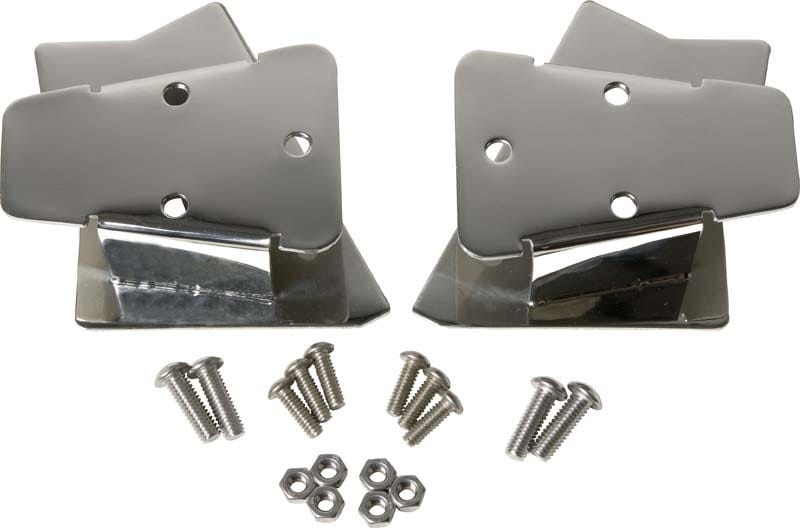 Kentrol — Kentrol 03-06 Jeep Wrangler TJ Mirror Relocation Bracket Pair - Polished Silver