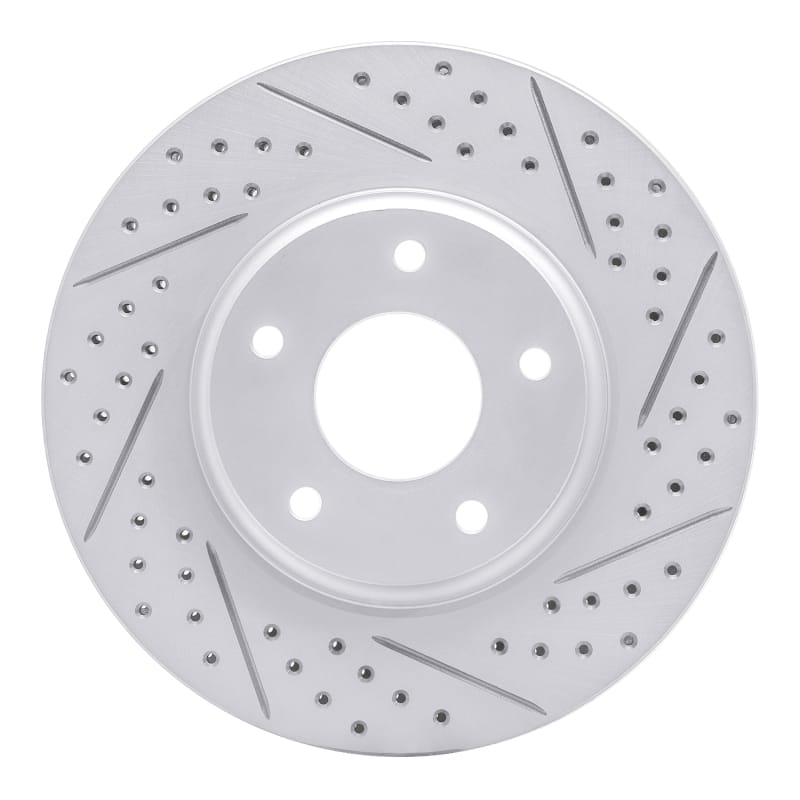 R1 Concepts — R1 02-06 Infiniti I35 Front Right Drilled & Slotted Geo-Carbon Rotor