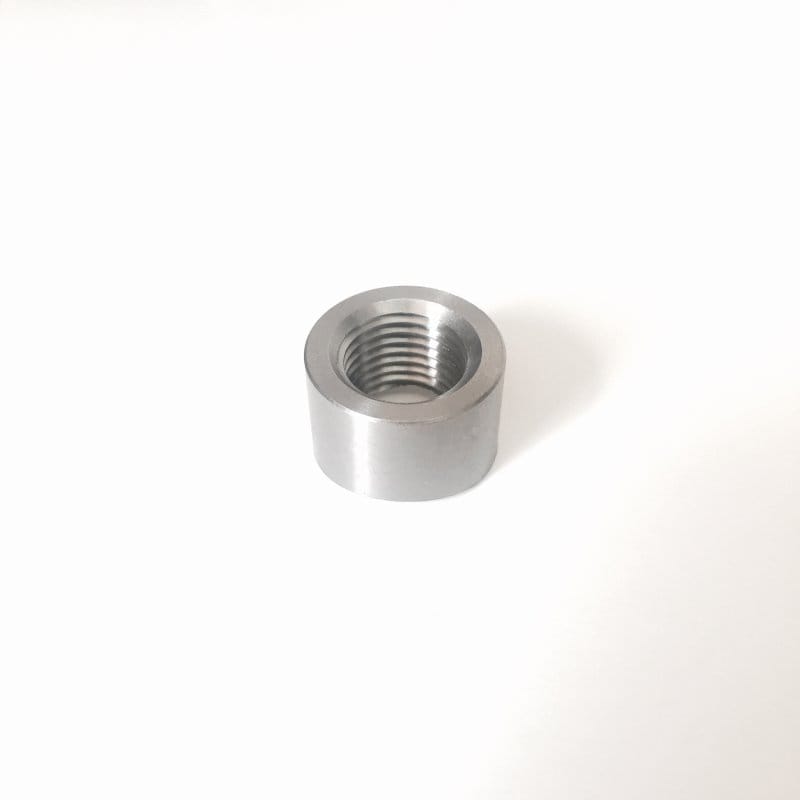 Ticon — Ticon Industries M12x1.25 Titanium Motorcycle O2 Sensor Bung For 1.5in to 2.75in Tubing - Coped End