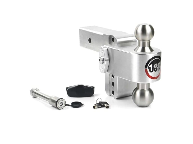 Weigh Safe — Weigh Safe 180 Hitch 4in Drop Hitch & 2.5in Shank (10K/18.5K GTWR) w/WS05 - Aluminum