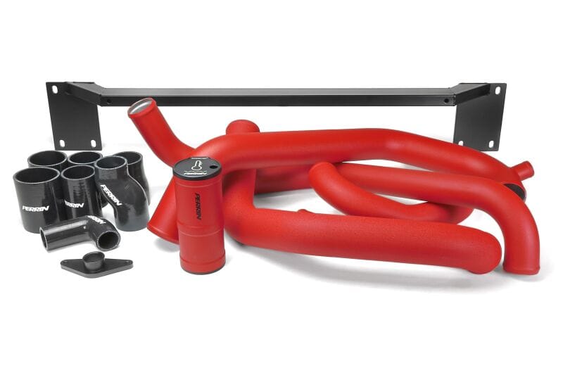 Perrin Performance — PERRIN 08-14 Subaru STI Front Mount Intercooler Boost Tube Kit - Red