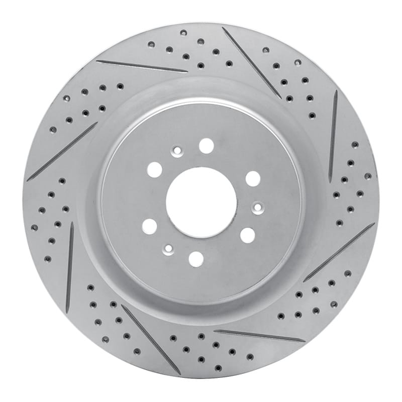R1 Concepts — R1 04-11 Cadillac Sts Rear Right Drilled & Slotted Geo-Carbon Rotor