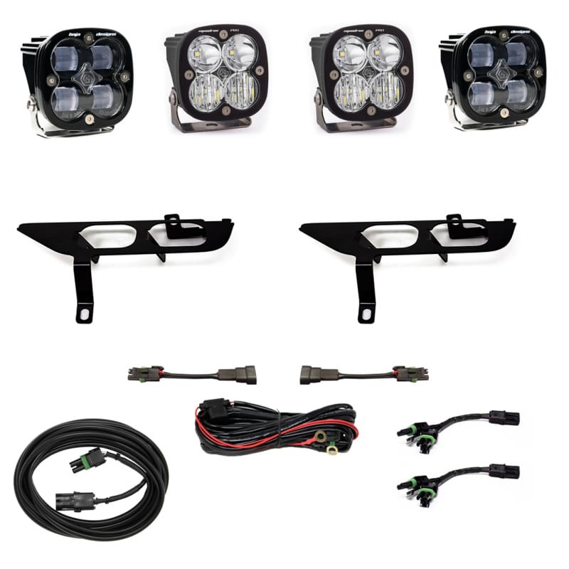 Baja Designs — Baja Designs 2021+ Ford F150 Fog Pocket Kit SAE Clear Squadron Sport DC