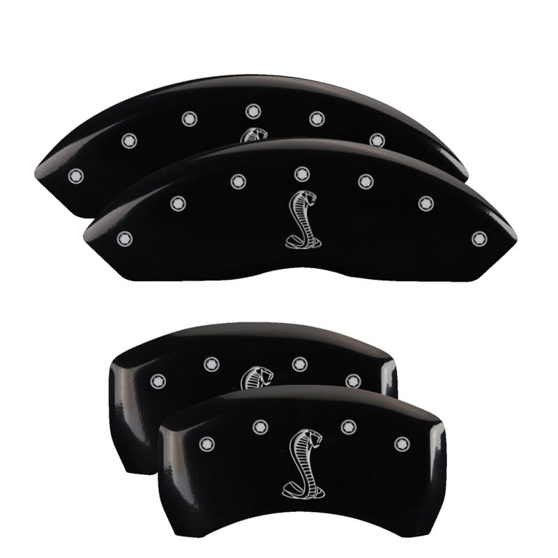 MGP — MGP 4 Caliper Covers Engraved Front & Rear Tiffany Snake Black finish silver ch
Caliper Covers