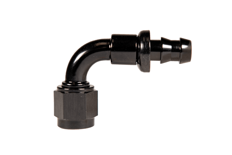 Fleece Performance — Fleece Performance Universal -8AN 90Deg to Hose Barb - Black
Hose Connector