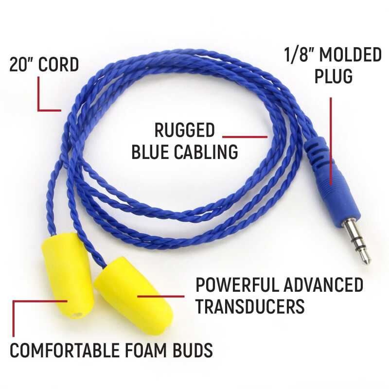 Rugged Radios — Rugged Radios AlphaBud Foam Earbud Speakers - Mono and Stereo
