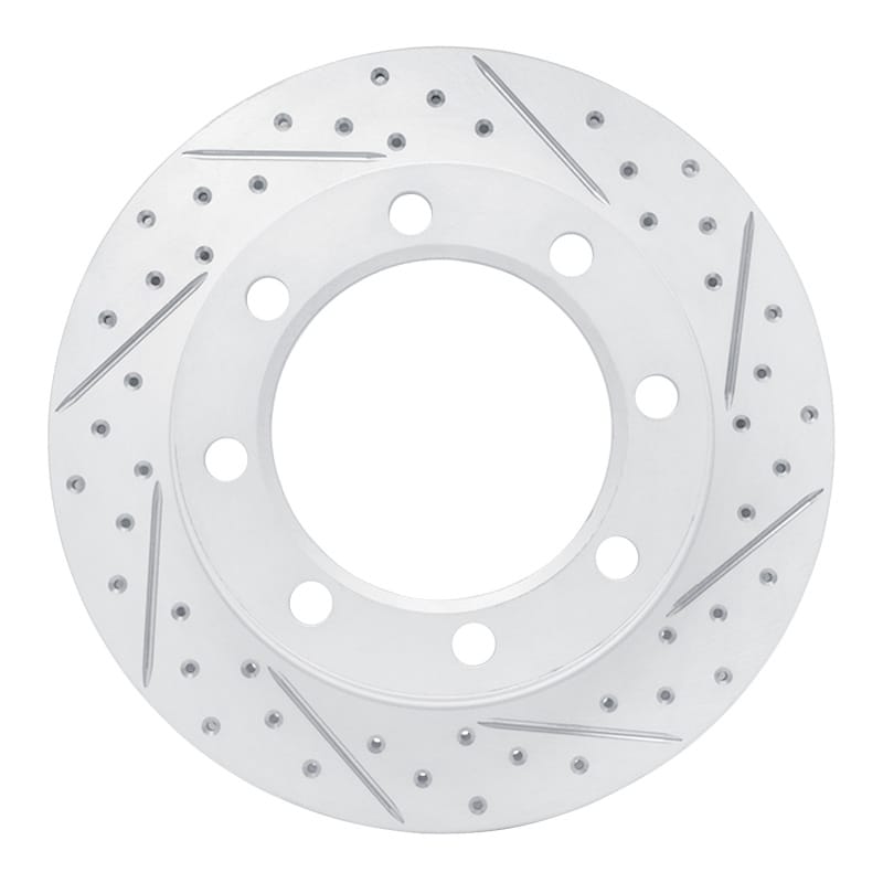 R1 Concepts — R1 80-94 Ford F-350 4WD (Excl Super Duty) Front Right Drilled & Slotted Geo-Carbon Rotor