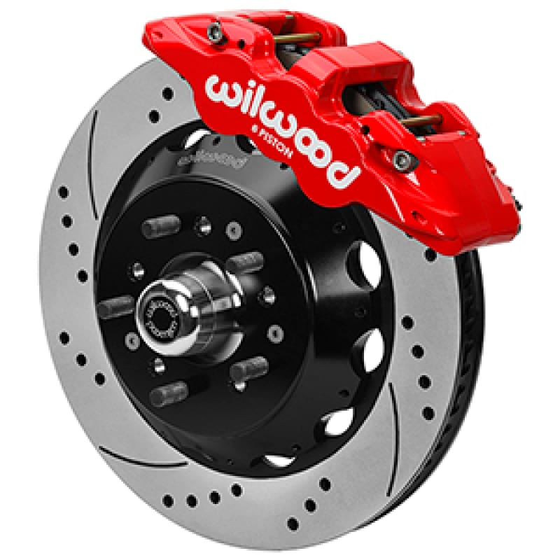 Wilwood — Wilwood Forged 6 Piston Red Superlite Caliper, GT 72 Vane Vented Spec37 D&S Rotor - 14x1.25