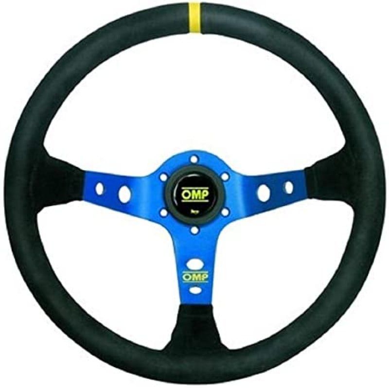 OMP — OMP Corsica Dished Steering Wheel Suede 3 Blue Anod