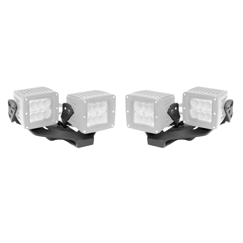 Go Rhino — Go Rhino 18-20 Jeep Wrangler JL/JLU/Gladiator JT Light Mount - Two 3in Cubes
Center Hood Mount