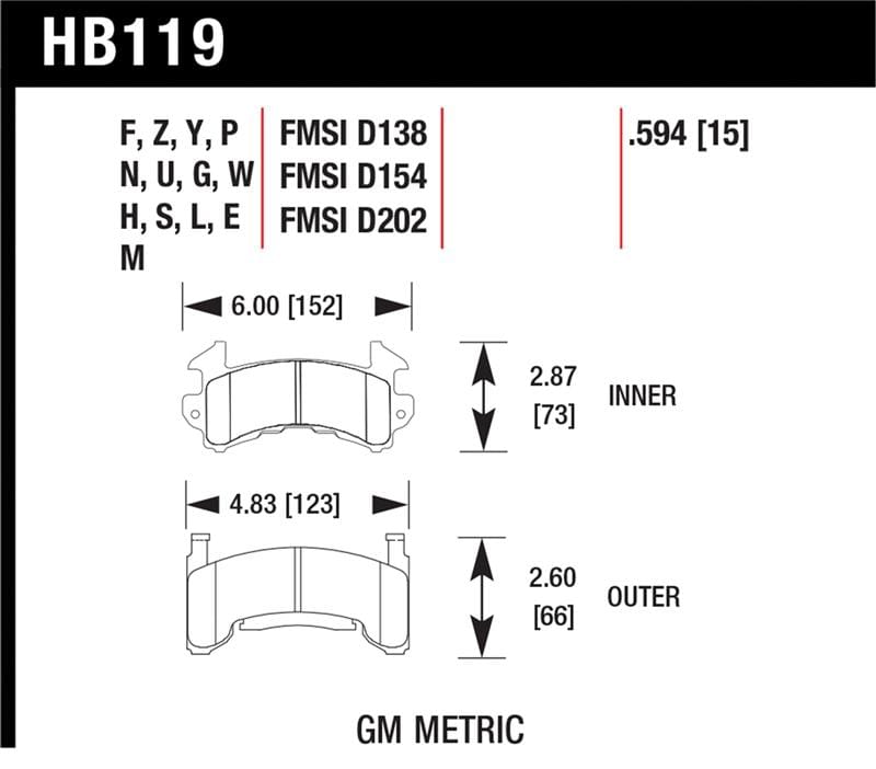 Hawk Performance — HP Plus Disc Brake Pad